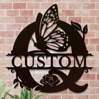 Personalized Custom Letter Name metal Signs, Custom Black Letter Monogram Wall - Image 4