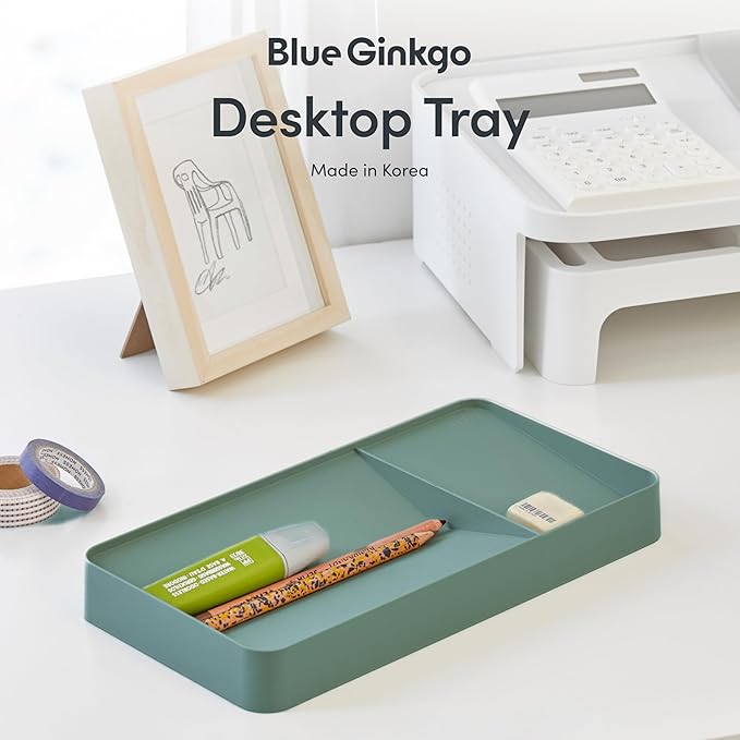 BLUE GINKGO Desk Tray – Korean-Made Organizer - Image 2