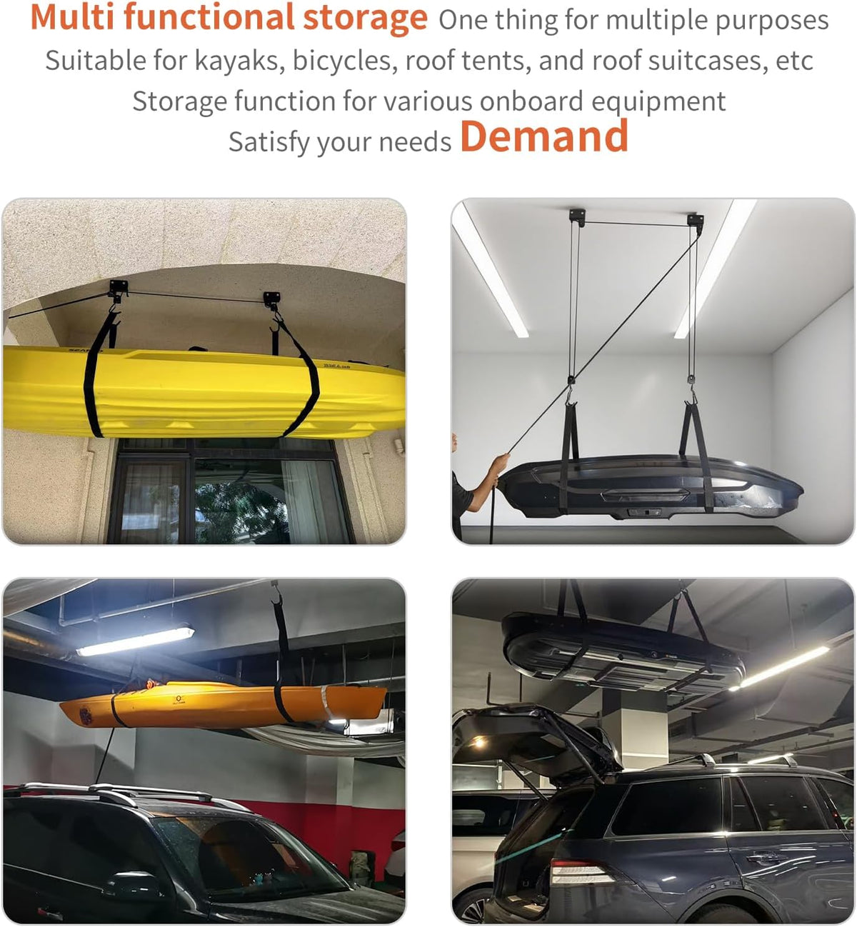 2026 upgrade cargo box garage pulley system, heavy-duty on a desk or shelf