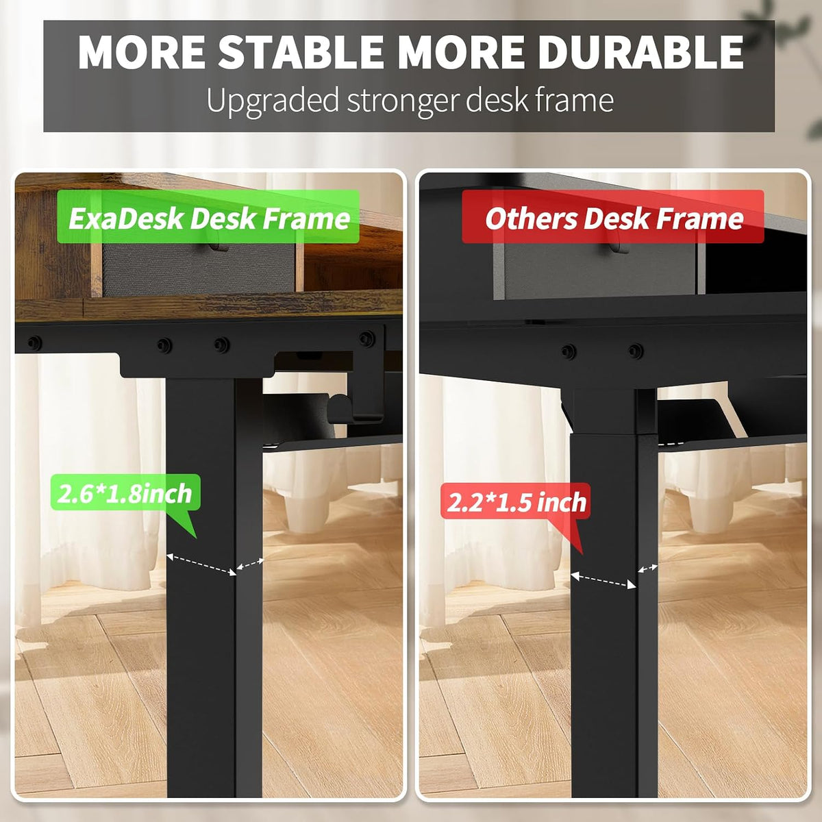 55 * 30 Inches Electric Standing Widened Desk Adjustable Height with 4 Drawer...