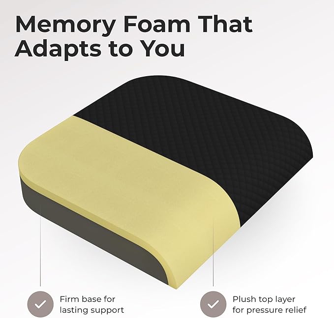 Kölbs Extra Large Seat Cushion, Stylish Plush Velvet Cover, X-Large Memory Foam - Image 2