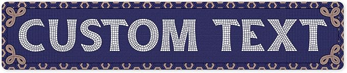 Custom Sign, Custom Street Sign, 11 Font Colors, 13 Font Styles, 4 Hole Options by MySignCenter