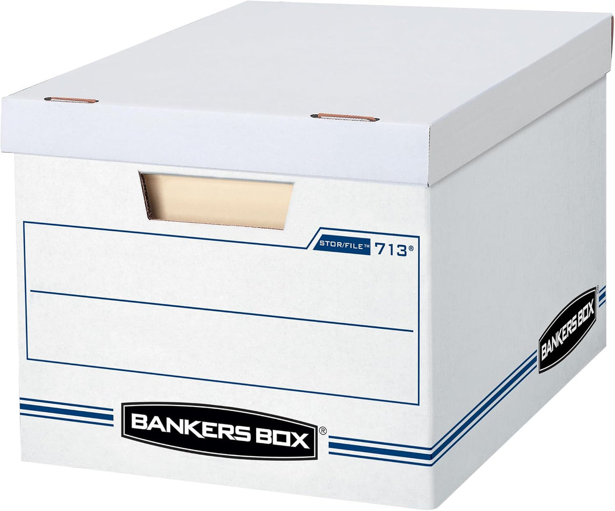 Bankers Box 12 Pack Standard Duty File Storage Boxes, Standard Assembly