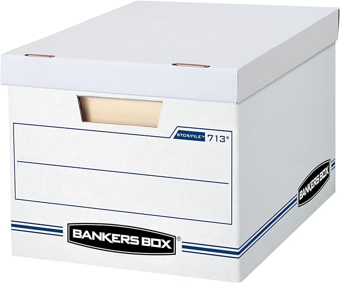 Bankers Box 12 Pack Standard Duty File Storage Boxes, Standard Assembly by BankersBox