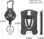 Oaridey Retractable Badge Holders, Heavy Duty Retractable Keychain - Image 2