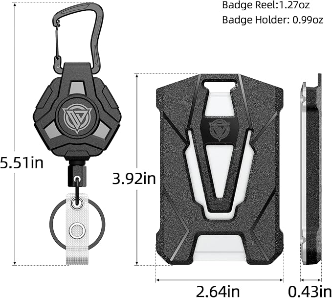 Oaridey Retractable Badge Holders, Heavy Duty Retractable Keychain - Image 2