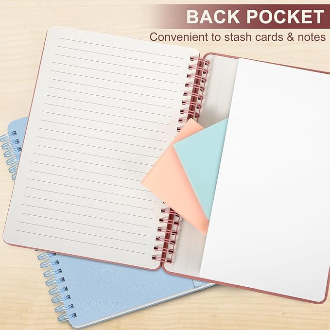 Light Red Lined Spiral Journal Notebook - Image 5