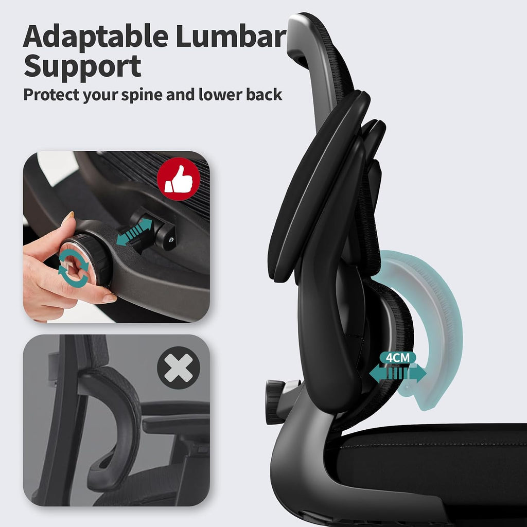 tralt office chair - ergonomic desk chair with, side view
