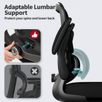 tralt office chair - ergonomic desk chair with, side view