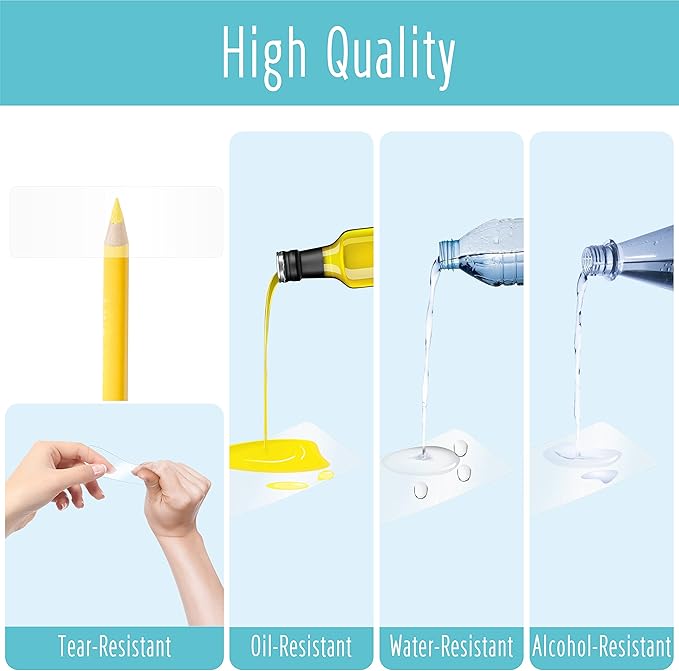 500 PCS Label Protectors, Transparent Waterproof Clear Wafer Seal Stickers - Image 2