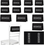 12 Pcs Reserved Seating Signs Reserved Chair Sign Printed Placeholder by Unknown