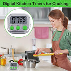Leumoi 24 Pcs Digital Kitchen Timers Magnetic Back Timers Bulk Large Screen - Image 4