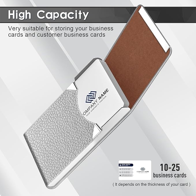 Business Card Holder with Ultra Slim Design, Business Card Case with Premium PU - Image 5