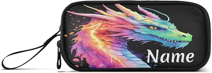 BOENLE Custom Lightning Dragon Watercolor Pencil Case Box Boys Girls - Image 8