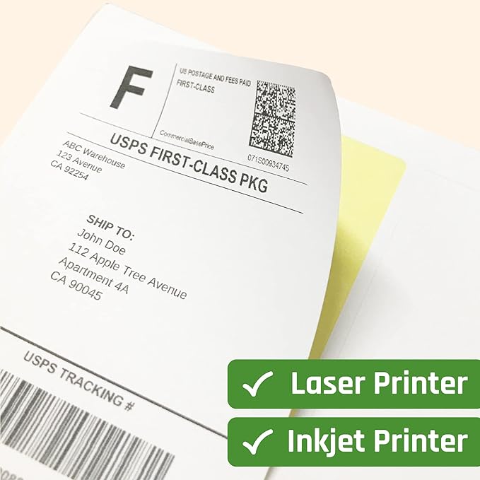 30 Sheets, Large White Labels Stickers - Image 4