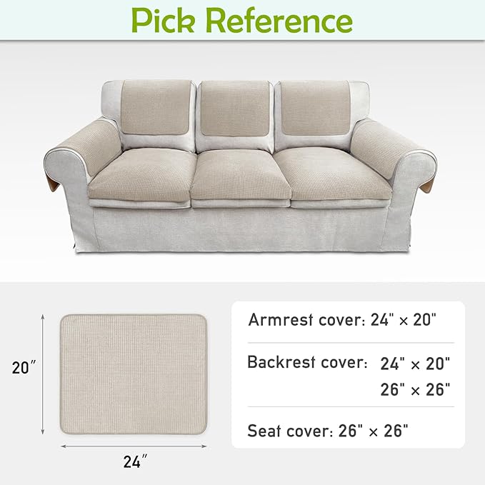 Couch Arm Covers, Sofa Arm Covers, Waterproof Armrest Cover - Image 6