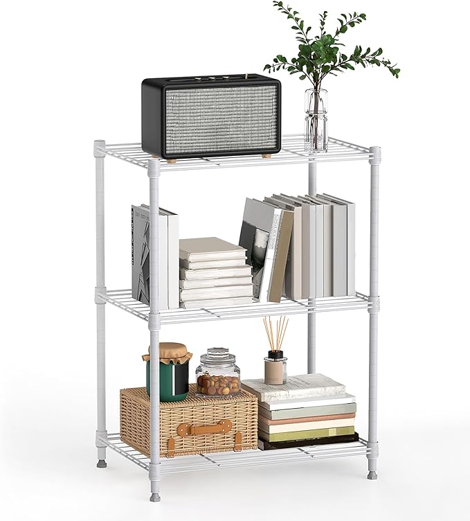 M MZG 450 lbs Wire Storage Shelving 3-Tier Utility Shelving Unit Steel - Image 8