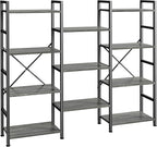 SUPERJARE Triple 4 Tier Bookshelf, Bookcase by SUPERJARE