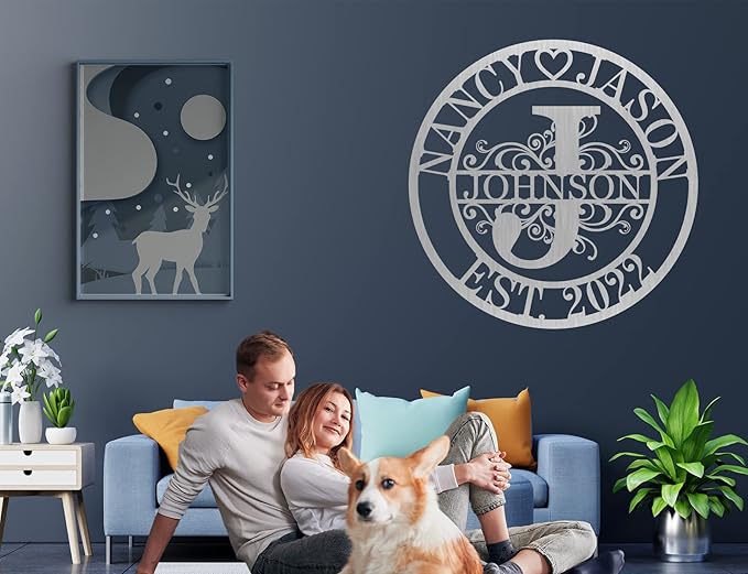 Wedding Gifts for Couples 2025, Personalized Metal Name Signs, Custom Name Signs - Image 3