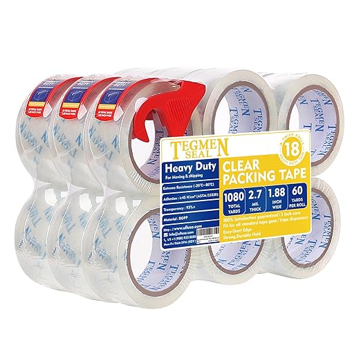 TegmenSeal Heavy Duty Clear Packing Tape by Unknown
