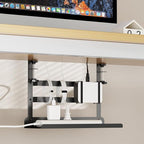 YECAYE Under Desk Cable Management Tray, All-Metal Clamp-Mount Cable Management - Image 3
