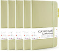 feela 5 Pack Notebooks Journals Bulk, Hardcover Classic Ruled Lined Journals by feela