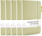 feela 5 Pack Notebooks Journals Bulk, Hardcover Classic Ruled Lined Journals by feela
