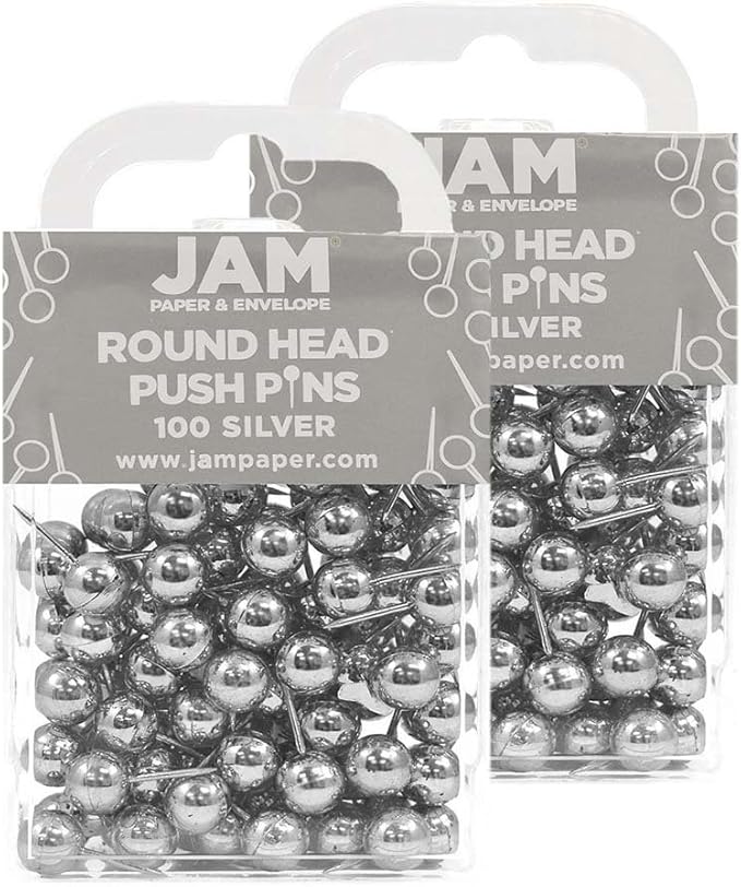 JAM PAPER Colorful Push Pins by JAMPaper
