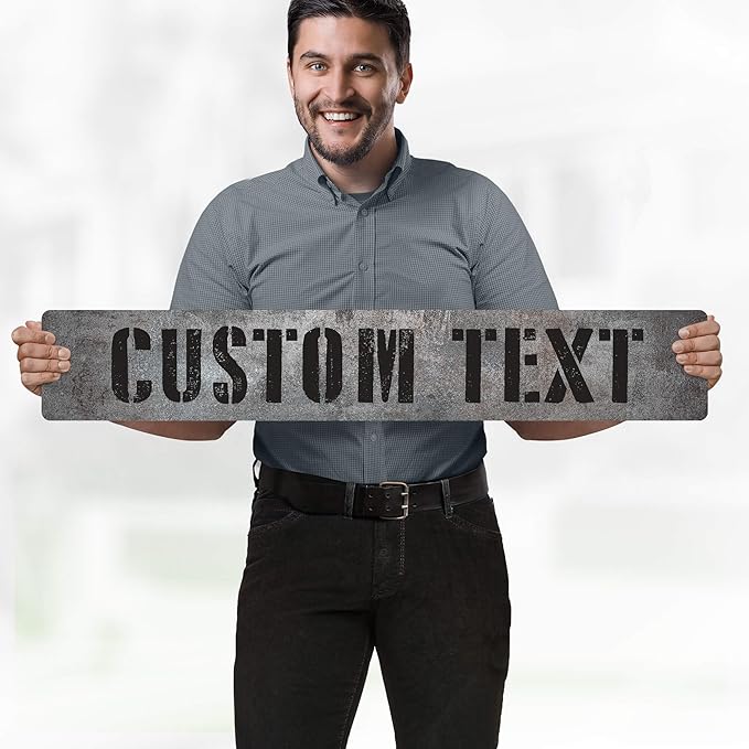 Custom Sign, Custom Street Sign, 11 Font Colors, 13 Font Styles, 4 Hole Options - Image 2