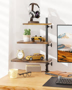 ART-GIFTREE 3 Tiers Clamp On Desk Shelf, 360¡ã Angle Adjustable Desktop Shelf