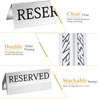 Aemygo 24 Pcs Metal Reserved Table Signs, Double Sided Tent Guest Reservation - Image 4