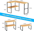 Golener Countertop Organizer Corner Shelf, 2-Tier Adjustable Stackable Corner - Image 9