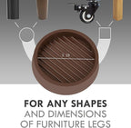 VOCOMO 3X3 Round Rubber Caster Cups, Non Slip Furniture Pads, Anti-Slip Gripper - Image 2