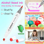 Caliart Alcohol Markers Brush Tip - Image 2