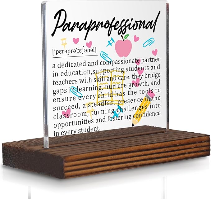 Paraprofessional Gifts, Thank You Desk Sign by Pariveca