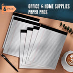 White Legal Note Pads 8.5''x 11'', 6 Pack Legal Paper Note Pads, Micro - Image 7