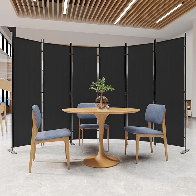 C-Hopetree 6 Panels Room Divider, 6 Ft Tall Indoor Folding Privacy Screen - Image 2