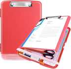 Red Plastic Clipboard with Storage, TFDLCG zm High Capacity Clip Boards 8.5x11 by TFDLCGzm