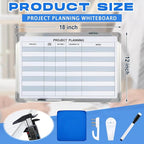 Lincia Project Planning Dry Erase Whiteboard Magnetic Dry Erase Board - Image 2