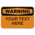 Custom Warning Sign, OSHA Sign, 12x18 Inches, 3M EGP Reflective .063 Aluminum by SigoSigns