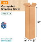 Tall Moving & Shipping Boxes 8 x 8 x 36 inches - Image 2