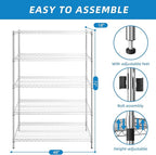 Guan River 5-Shelf Adjustable Metal Shelf Wire Shelving Unit Heavy Duty Storage - Image 3