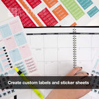 Sticker Paper, 10 Sheets, 8.5" x 11" Full Sheet Label, Works - Image 6