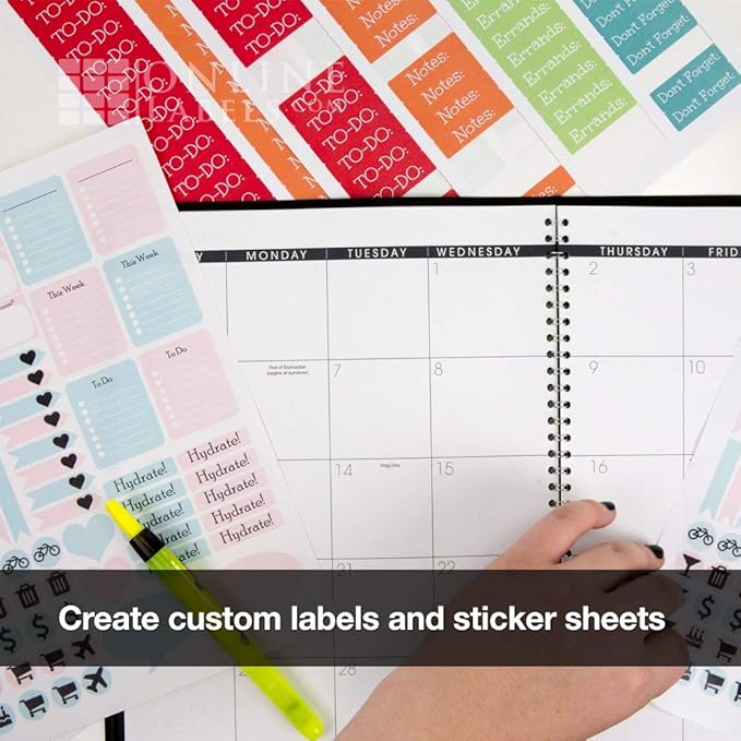 Sticker Paper, 10 Sheets, 8.5" x 11" Full Sheet Label, Works - Image 6