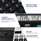 Flutesan 8 Pack Calculator Bulk 12 Digit Solar Power Calculator Solar and - Image 4