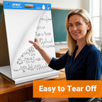AFMAT Tabletop Sticky Easel Pad & Dry Erase Board 2 in 1, 20 x 23 in Portable - Image 7