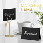 10 Pack Black Reserved Table Signs - Image 7