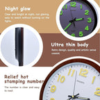 Oxmidud Glow in The Dark 3D Numerals Wall Clock，12 Inch Retro Silent - Image 5