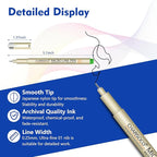CHARSOCO 01 Micro Pen, 12 Colors Fine Point Pen, 0.25mm Fineliner Ink Pens - Image 2