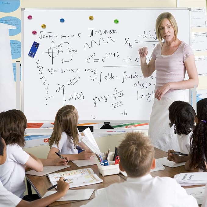 Max-officoo 60"x40" Mobile Whiteboard Double-Sided Magnetic Large Dry Erase - Image 6